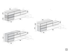 Les nombreuses tailles et finitions disponibles pour les unités de stockage Mason vous permettent de créer différentes combinaisons dans un même espace.